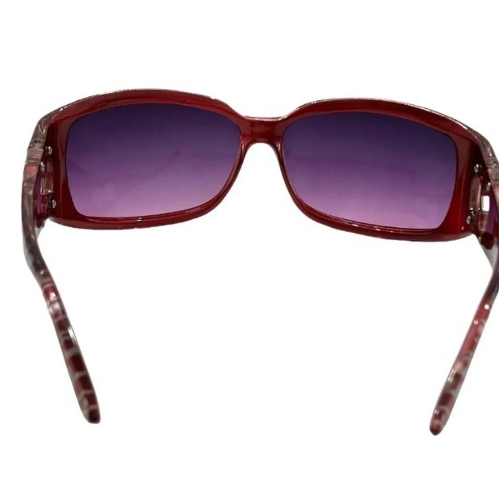 GC METALLIC BURGUNDY COLOR WRAP AROUND SUNGLASSES